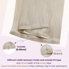 LaaVoo Seamless Hair Extensions Clip in Human Hair Blonde PU