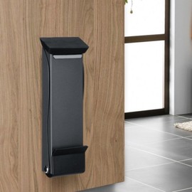 Two-Type Door Slam Stopper (Sticker/Drill) for Entrance & Interior Doors Matte Black