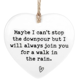 Heart Shaped Gifts for Women, Acrylic Cheer Up Plaque with Inspirational Quote, Motivational Friendship Keepsake for Her, Desk Decor for Sister, Wife, Friend (7.3x6.8cm, White)