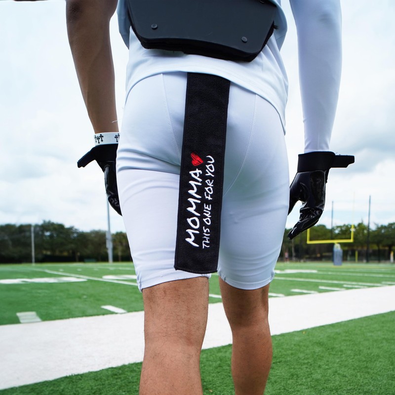 SLEEFS Momma Black Thin Football Towel