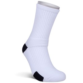 JHM Kids Athletic Sport Sockcs Team Basketball Soccer Crew Socks, 6 Pairs Color#1, 12-16 Years