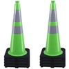 BESEA 8Pack 28" inch Traffic Cones Green Safety Cones with
