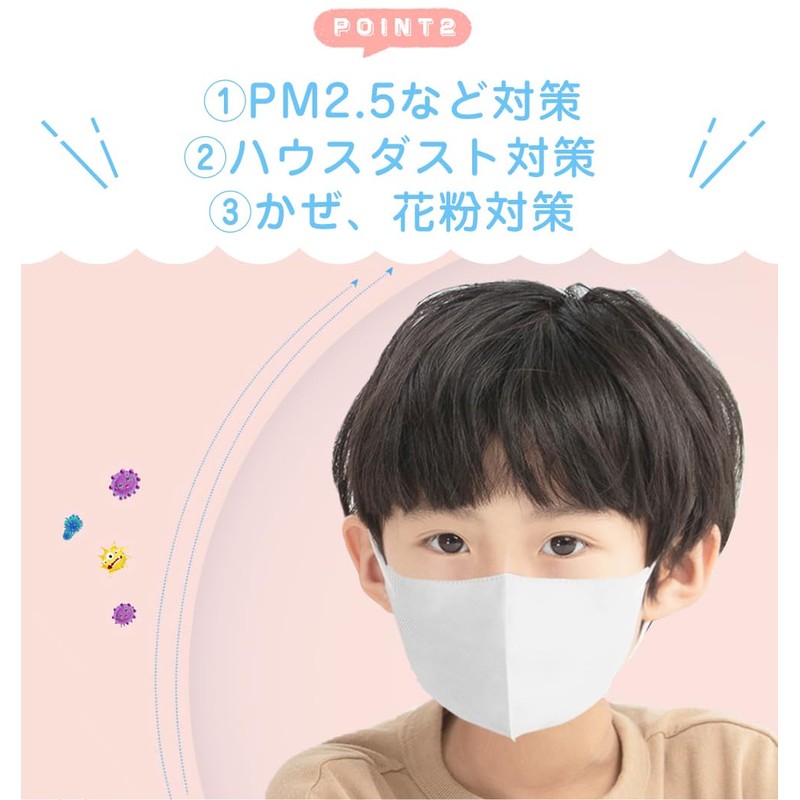 [Bijoubox] 子供用マスク 立体 子供 キッズ 立体マスク 不織布マスク こども 冷感 夏