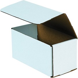 Aviditi White Corrugated Cardboard Mailing Boxes, 8 x 6 x 6 Inches, Pack of 50, Crush-Proof, for Shipping, Mailing and Storing