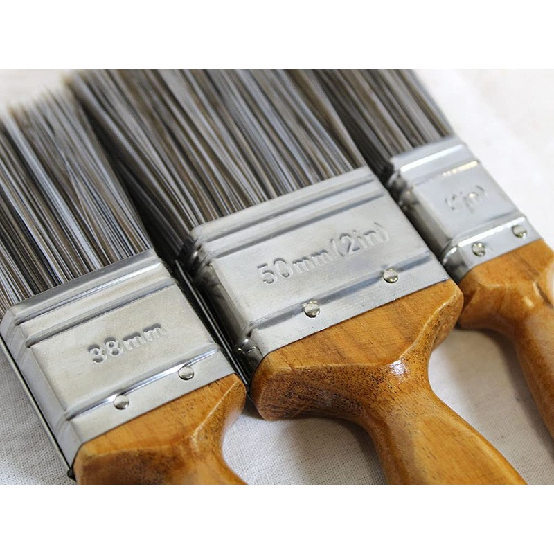 Faithfull FAIPBSYSET3 Superflow Synthetic Paint Brush Set of Three: 25,