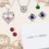 Cate & Chloe White Gold Birthstone Stud Earrings, 18k Gold