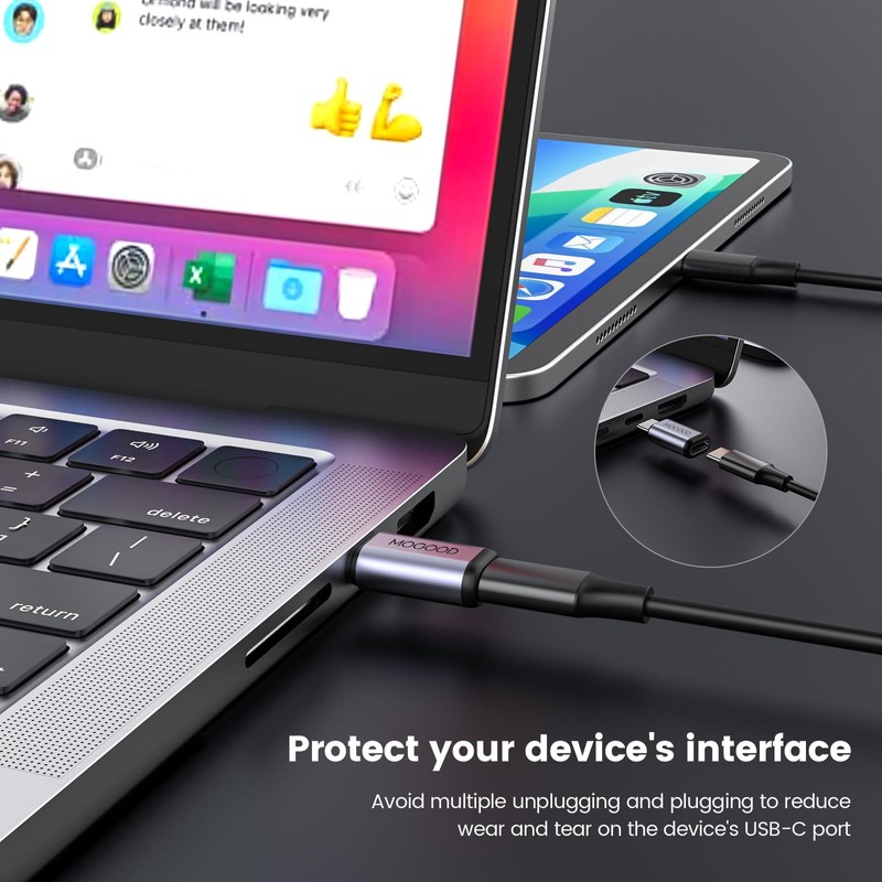 MOGOOD USB C Male to Female Adapter, USB C Extension