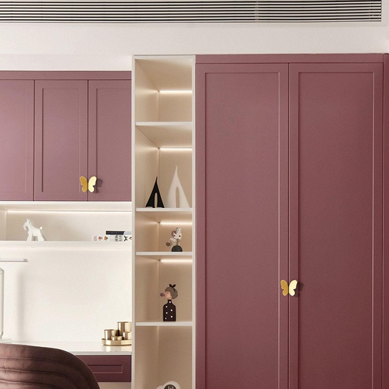 FAYZSOWSR 2Pack Butterfly Cabinet Knobs Gold Butterfly Single Hole Knob