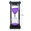 Hourglass Timer 60 Minute, Black Wooden Frame Decorative Sand Timer