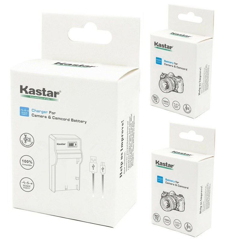 Kastar Battery 2-Pack + Charger for Canon LP-E12 EOS 100D