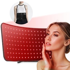 Red Light Therapy, 2 in 1 Red Light Therapy for Face and Body, 660nm and 850nm Infrared Light Therapy, Red Light Panel at Home for Pain, Skin, Back, Leg, Waist, Joints, Muscles (Black)