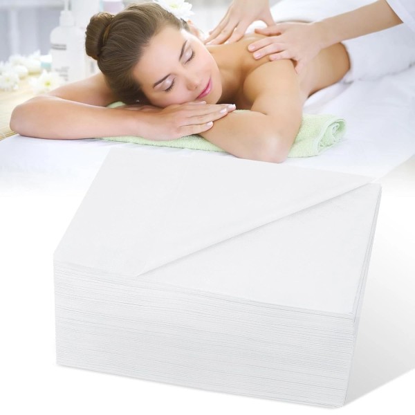 Drcowu Disposable Bed Sheets, 100Pcs Massage Table Non Woven Fabric