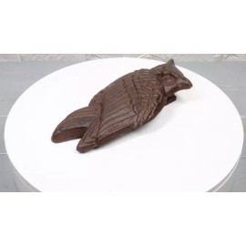 Cast Iron Metal Rustic Country Forest Nocturnal Owl Bird Door Knocker Sculpture