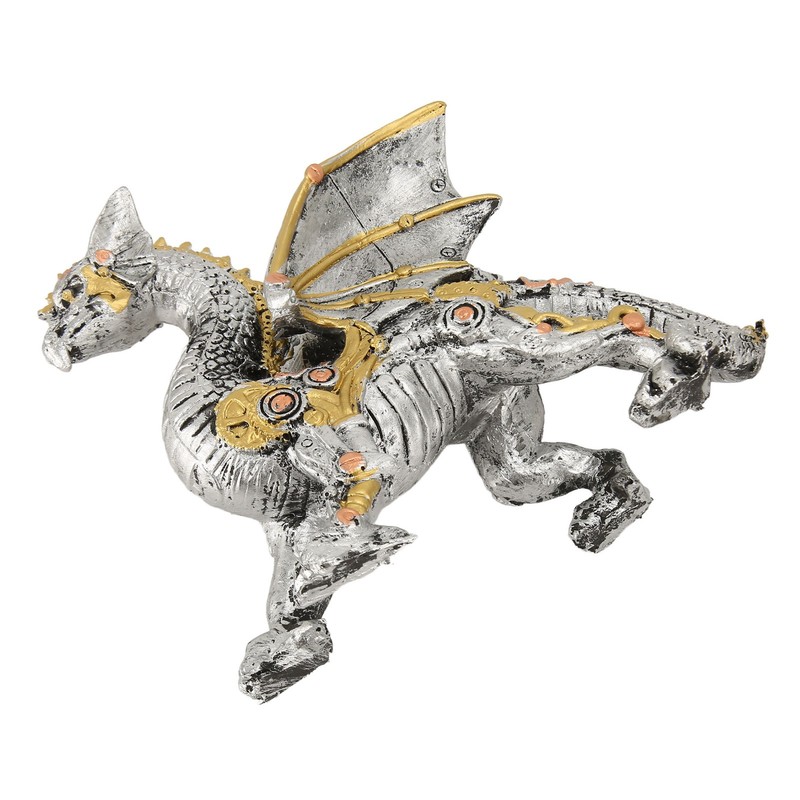 Mechanical Steampunk Dragon Sculpture Decorative Resin Dragon Statue for Bedrooms