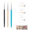 Obp 3 Pinceles Liner Fino Mano Alzada Nail Art Uñas