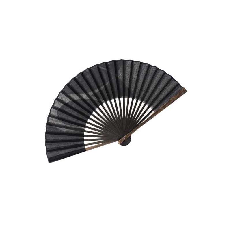 [Fashionable kimono Iroha] Men's Cloth Fan, Dyed Bone, Swallow, 8.7