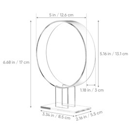 SMASOLO Soporte para Exhibición de Diademas Acrílico Transparente 2 Piezas Organizador para Accesorios de Cabello Porta Diademas Individual para Hogar y Tienda