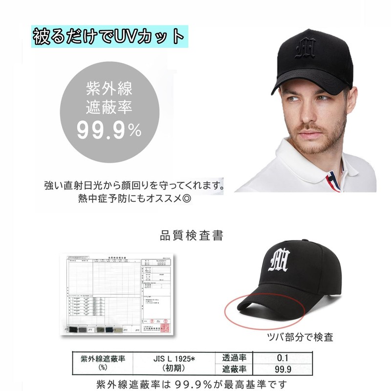 Odejaa Cap, Men's and Women's, Large Size Hat, Cotton, Deep