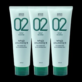 Green tea experience Amos Moisturizing Pack 250ml x 3 / 아모스 모이스처라이징 팩 250ml 3개