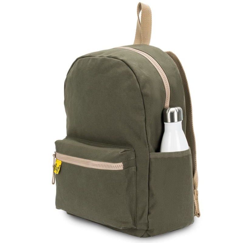 Fluf Organic Cotton Canvas Backpack, Carbon