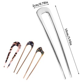 EXIPSAT Set of 8 hair clips, U-shaped hair clips, hairpins, various styles, headdress for women