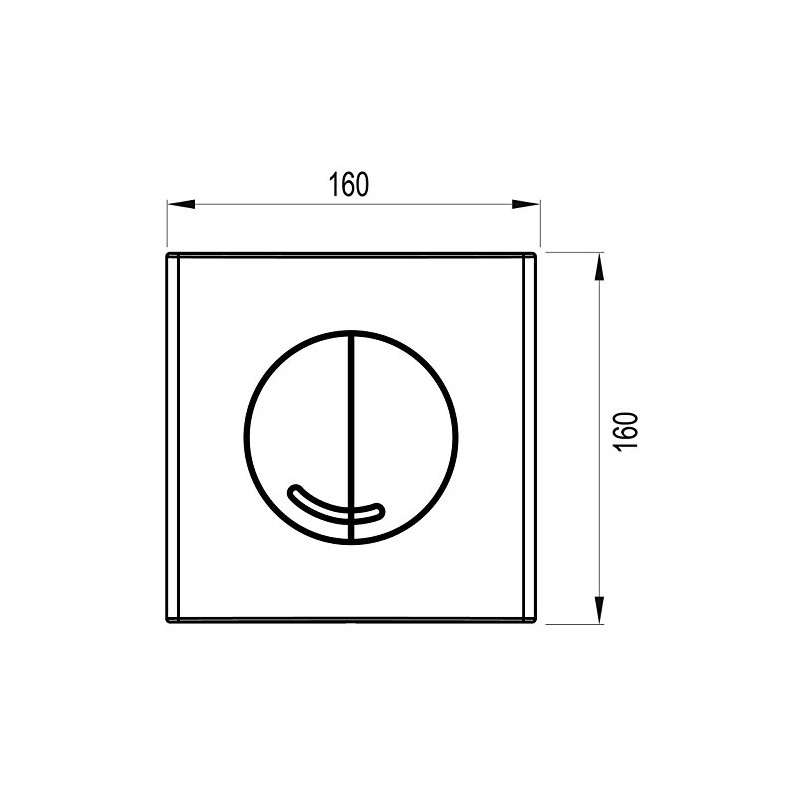 WISA XS Excellent Argos DF Toilet Control Plate Matt Chrome