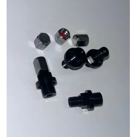 Air Valve Schrader Nitrogen UTV Motocross Air Valve Nitrogen Schrader 10 X 1 thread with Oring QTY 4