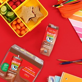 Horizon Organic Shelf Stable 1% Lowfat Chocolate Milk Boxes, USDA Certified Organic UHT Milk from Pasture-Raised Cows, No Refrigeration Required, 8 fl oz, 12 Count