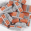 20PCS Lever Wire Nuts Connectors, 1Way/2Way/3Way/5Way Inline Conductors Compact Universal