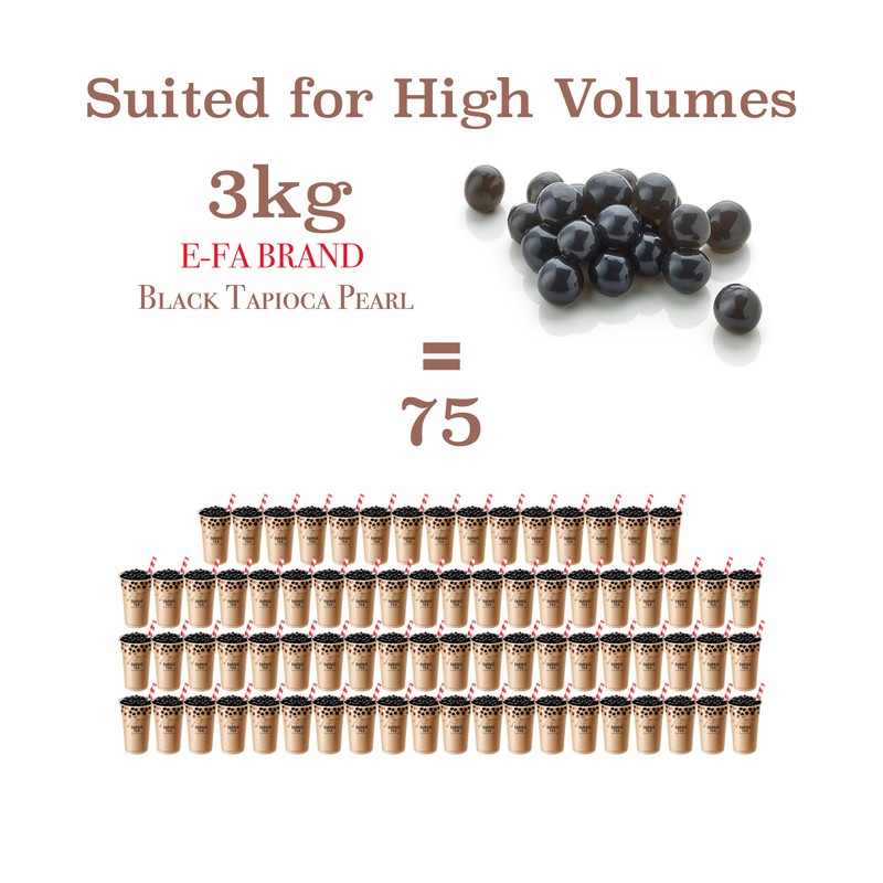E-FA BRAND E8 Bubble Tea Black Tapioca Pearl 6.6 LB