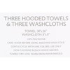 Jessica Simpson 6 Piece Printed Hooded Bath Towel and Washcloth