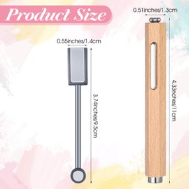 2Pcs 3 in 1 Wooden Handle Nail Magnet Cat Eye Magnet for Nail Cylindrical Versatile Art Magnets Tool for Nails Double-head Magnets for Cat Eye Gel Polish Nail Art Suitable Salon DIY Home