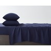 Linen Closet Luxury Brushed Microfiber 4-Piece Sheet Set, Queen, Navy