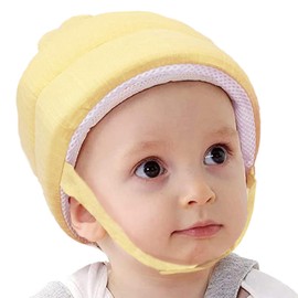BabyGoo Helmet, Co-Developed by Pediatricians, Soft Light, Prevents Babies, Headwear, Comfortable in Summer, Shock Absorption Tested, Fall Prevention, Head Guard, Indoor (Lime Yellow)
