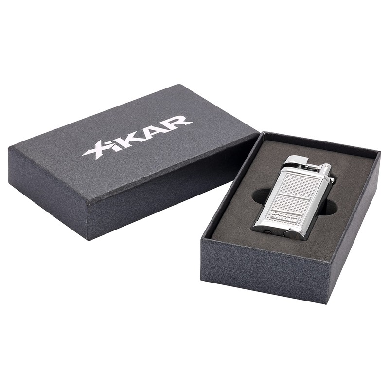 Xikar Pipeline Pipe Lighter, Replaceable Flint Ignition System, Hinged Ignition