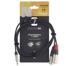 Stagg 21383 2 m Audio Splitter Y Cable - Black