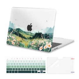 MOSISO Compatible with MacBook Air 13 inch Case 2025 2024 2023 2022 M4 A3240 M3 A3113 M2 A2681, Plastic Hard Shell & Keyboard Cover & Screen Protector for MacBook Air 13.6 inch Case, Spring Scenery