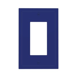 Navy Blue 1 Gang Decorator Light Switch Cover Single GFCI/Rocker Outlet Switch Wall Plate for Dimmer,USB Outlet Mid Size