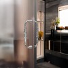 BRIXWELL Shower Door Handle Back to Back Mount, Satin Chrome