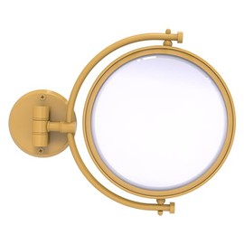 Allied Brass WM-4/3X-SGL 8 Inch Wall Mounted Make-Up Mirror 3X Magnification, Spanish Gold