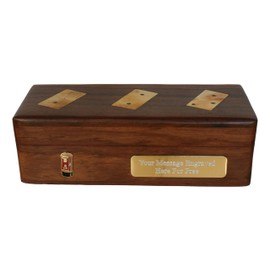 Gamekeepers Cottage gifts Post Box Wooden Dominoes In Wooden Box FREE ENGRAVING Gift 287