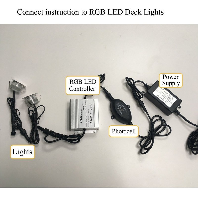 QACA LED Photocell DC 12V PC Waterproof IP68 Max.Load Power
