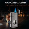 XIFEI Cigar Lighter, Triple Jet Flame Torch Lighter with Cigar