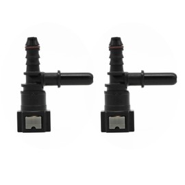 5/16 (7.9mm) SAE to 1/4(6.3mm) ID 5/16(8mm) OD Nylon Tubing Fuel Line Quick Release T Tee Connector, Pack of 2