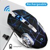 Uciefy Q85 Rechargeable Wireless Gaming Mouse, 2.4G LED Optical Silent