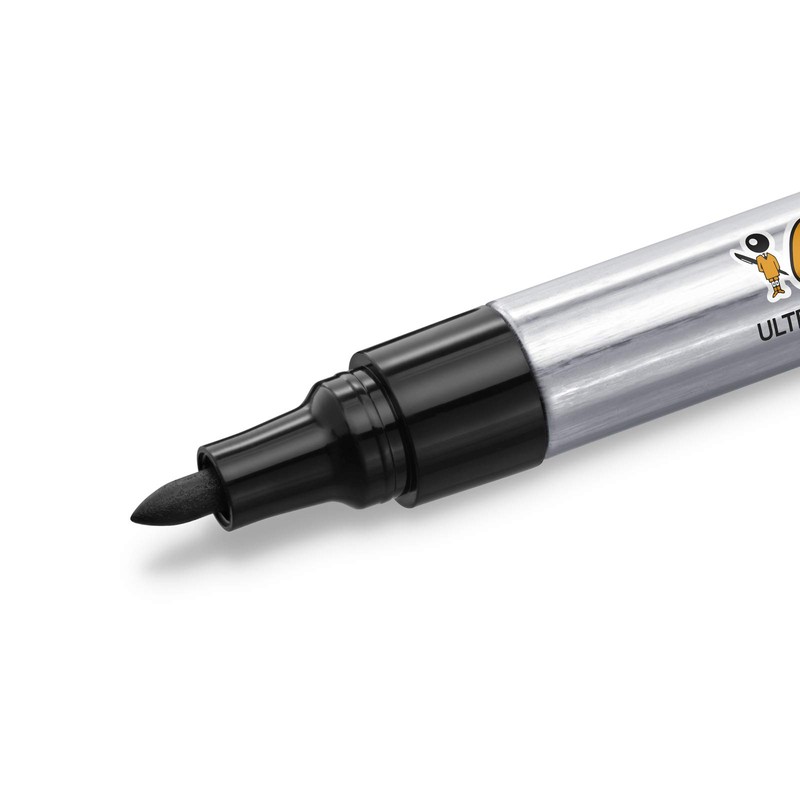 BIC Marking Pro Permanent Markers Medium Bullet Tip - Black,