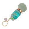 2pcs Loose Powder Brush with Keychain Transparent Handle Synthetic Shed