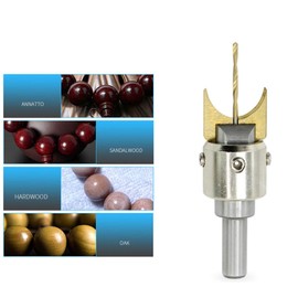 Meichoon Carbide Ball Blade Buddha Beads Drill 6-25mm Woodworking Milling Cutter Bead Knife Set Wood Router Bit Tungsten Steel Alloy Coated Cemented Carbide Spherical Woodworking Tool Kit