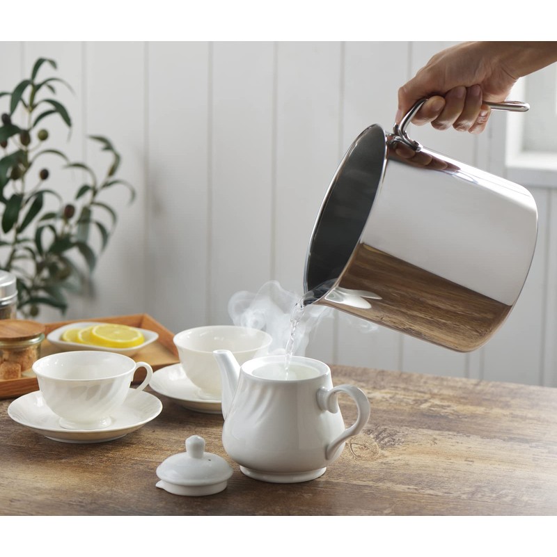 Yoshikawa Deep Single Handled Pot, 6.3 inches (16 cm), 3.2L