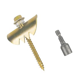 50PCS U-Shaped Toothed Fence Nails, Galvanized Stainless Steel Fence with Rubber Washer, Quick Fastening CRV Hex Socket, for Softwoods, Connect Wire Mesh to Posts